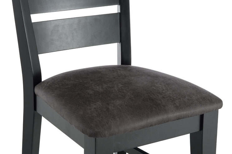Gourmet Black Upholstered Counter Stool